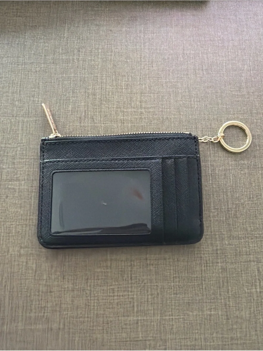 Michael Kors Jet Set Travel Small Top Zip Leather Coin Pouch Wallet - Black